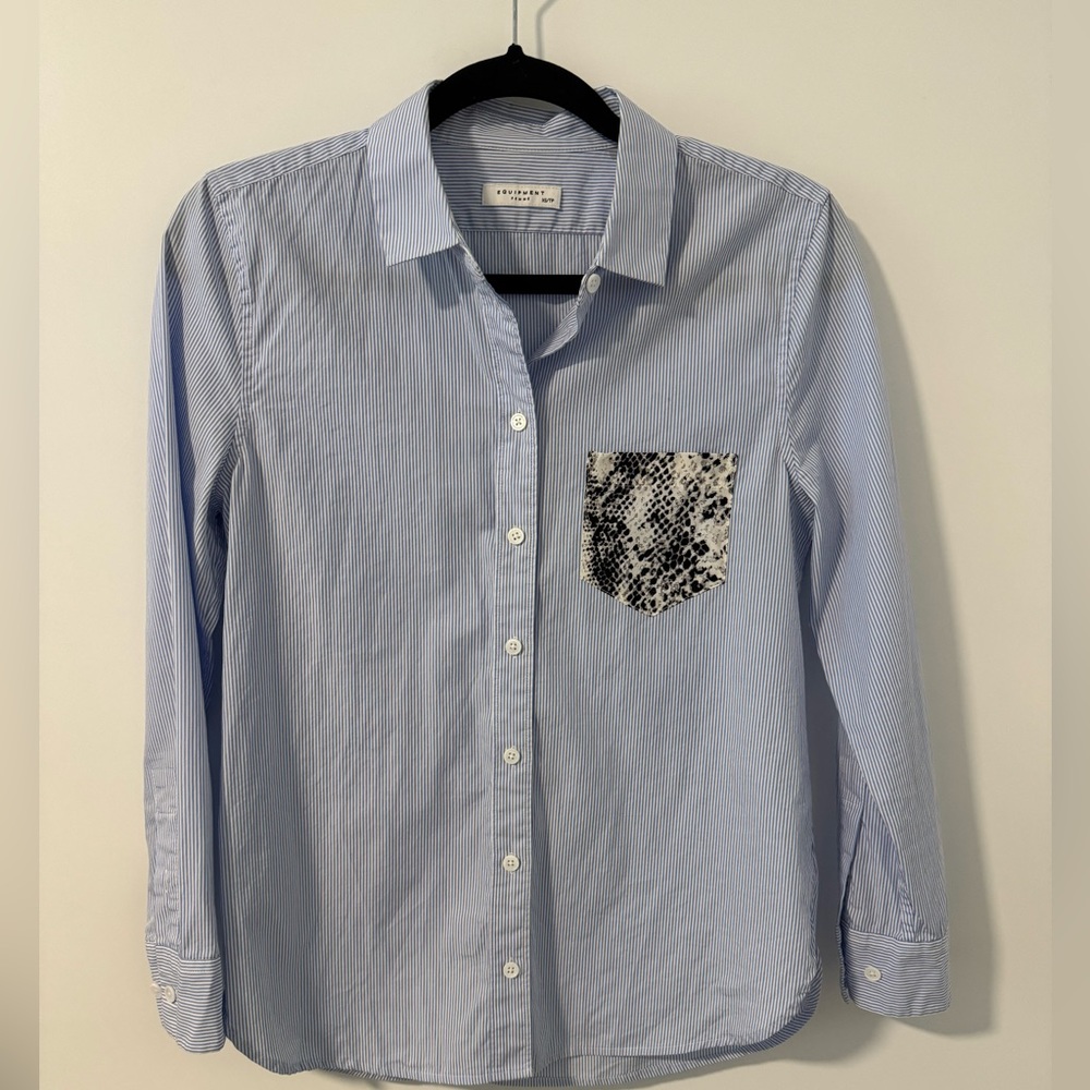 Equipment cotton button down size xs